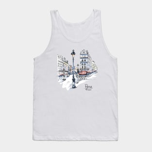 Typical Parisian street, France Tank Top